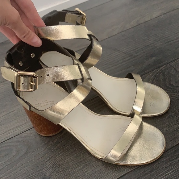🤩🔥MAISON MARGIELA PARIS Gold ChunkyHeel Sandal41 - Picture 3 of 15